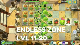 Plants vs Zombies 2 - Ancient Egypt | Endless Zone All Max Level Plants Test Level 11-20