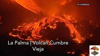 🌋 Erupción Volcán de La Palma de NOCHE | Espectaculares imágenes de la lava en la noche