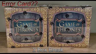 2022 Rittenhouse Game of Thrones The Complete Series Vol 2 | 2 Box Break | Six Autos & an Error Card