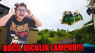 MENGERIKAN!!! BOCIL DICULIK LAMPOR KERANDA TERBANG!!!