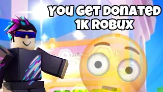 POV: You get DONATED 1k ROBUX!