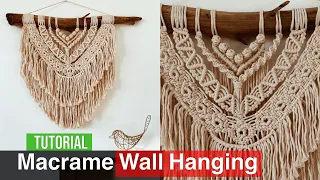 Tutorial Boho Macrame wall hanging for beginners