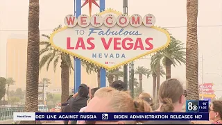 Local residents, tourists react to strong winds blowing through Las Vegas valley