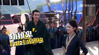 #zhaoliying and Lin Gengxin funny BTS