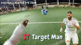 Football Player Striker "Target Man" Eye View