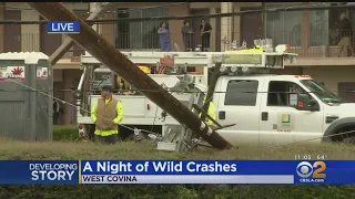 2 Wild Crashes Just A Mile, Minutes Apart In West Covina Unrelated