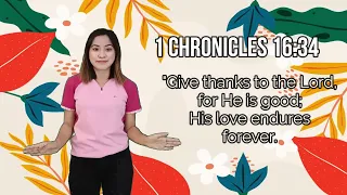 1 Chronicles 16:34 - Bible Verse for Kids
