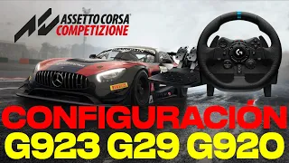 La MEJOR Configuración Logitech G923 / G29 / G920 para Assetto Corsa Competizione.