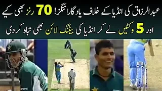 Abdul Razzaq Best Vs India Score 70 + 5 48 hobart 2000