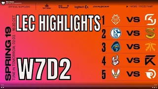 LEC Highlights ALL GAMES Week 7 Day 2 Spring 2019 League of Legends European Championship