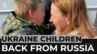 Ukraine children returned from Russia after alleged deportation