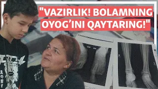 Shifokorlar aybi bilan nogiron boʼlib qolgan bolani xorijda davolashga SSV yordam bermayapti