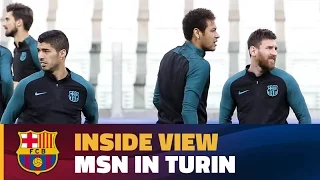 [BEHIND THE SCENES] Messi, Suárez & Neymar Jr. journey in Turin