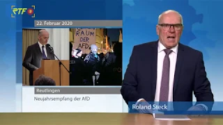 Neujahrsempfang der AfD Reutlingen + Gegendemonstration auf dem Marktplatz