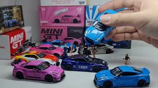FirstLook Mini GT Nissan Skyline GT-R R35 LB Works and LB-Silhouette WORKS