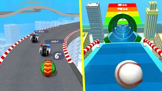 ⚾🚓🌈Super Bonus Going Balls Vs Sky Rolling Ball 3D Gameplay #2