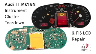Audi TT Mk1 Instrument Cluster Detailed Teardown and FIS LCD Repair (how-to guide)