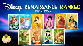 DISNEY RENAISSANCE (1989-1999) - All 10 Movies Ranked Worst to Best