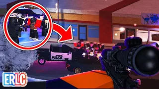 MAFIA HELPS OFFICERS TAKE DOWN ROUGE MAFIA MEMBER! - ERLC Roblox Liberty County