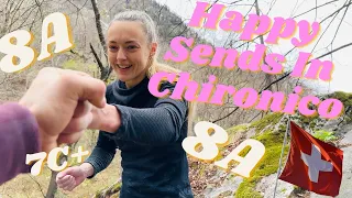 Chironico Sends up to 8A (Feel the wind 8A / Teamwork 8A)