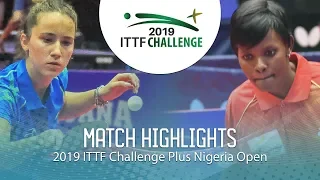 Andreea Dragoman vs Davina Luzolo | 2019 ITTF Nigeria Open Highlights (U21 Group)