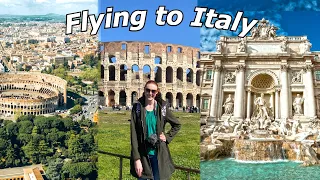 Flying To Italy | packing, traveling, and Rome apartment tour