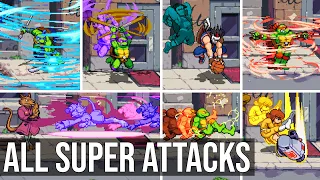 All Super Attack Moves - Teenage Mutant Ninja Turtles Shredder's Revenge