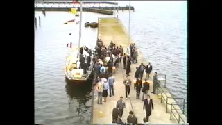 Jacht Solanus 02.05.1992 - Uroczystość chrztu, poświęcenia i podniesienia bandery.