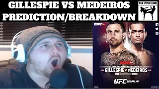 YANCY MEDEIROS VS GREGOR GILLESPIE PREDICTION/BREAKDOWN - UFC ON ESPN 1 - FIGHT NIGHT BROOKLYN