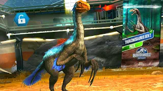 NEW THERIZINOSAURUS GEN 2 MAX X3 LEVEL 40 SUPER BATTLE | JURASSIC WORLD THE GAME