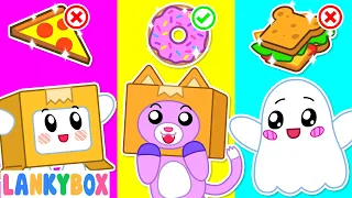 LankyBox Plays Geometric Shape Shopping Challenge! | LankyBox Channel Kids Cartoon