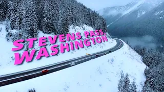 Stevens Pass, Washington - video with Brazilian music, flying at high altitude and in the clouds.