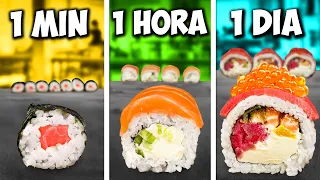 Rollos de Sushi de 1 minuto vs 1 hora vs 1 dia por VANZAI COCINANDO