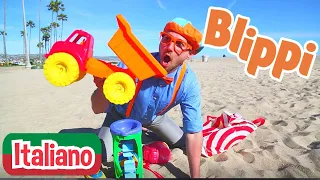 Impara i colori e a contare in spiaggia | Blippi in Italiano | Video educativi per bambini