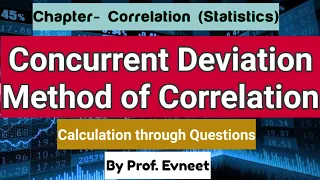 Concurrent Deviation Method of Correlation |concurrent deviation method of correlation formula