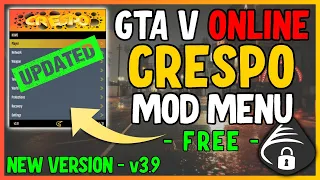 Crespo v3.9 Mod Menu | FREE GTA V Mod Menu | Nice Launcher | Easy Injection + Recovery! | Tutorial