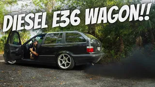 The E36 That Wasn’t ALLOWED In America! We SLAM and MAKE JAM On A Turbo Diesel Touring.