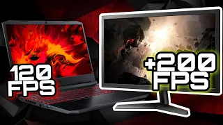 JOGAR EM MONITOR EXTERNO DÁ MAIS FPS? TESTE RÁPIDO NO ACER NITRO 5 #SHORTS