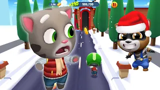 Talking Tom Gold Run In Christmas Town & Water Park / Frosty Tom / Android iOS Game