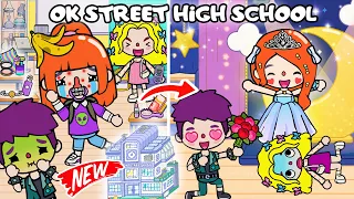 «СТАРШАЯ ШКОЛА» в Тока Бока! Из Ботанши В Красотку в Ok Street Hight School! | Toca Life World