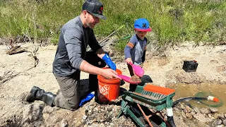 Day 2 Digging for Gold with Crux Prospecting using the Gold Trek Highbanker