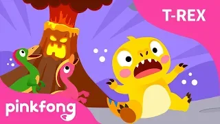 El Volcán Está en Erupción | Bebé T-Rex | Dinosaurios | Pinkfong Canciones Infantiles