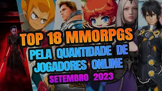 TOP 18 MMORPGS - PELA QUANTIDADE DE JOGADORES ONLINE - SETEMBRO 2023