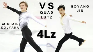 Mikhail KOLYADA vs Boyang JIN: QUAD LUTZ (4Lz) | Михаил Коляда 金博洋