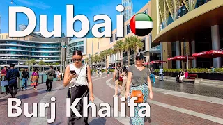 Dubai Burj Khalifa City Center Best Walking Tour 4K 🇦🇪