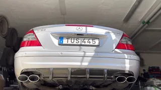 Mercedes E55 with LTH and 211 E63 mufflers COLD START