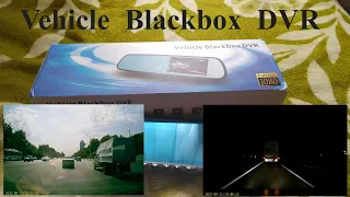 Тест и обзор # Vehicle Blackbox DVR зеркало с двумя камерами