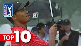 Tiger Woods' top-10 all-time shots in World Golf Championships