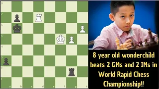 8 year old Roman Shogdzhiev defeats GM J-S Christiansen in Rapid World Chess Championship!