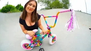 THEY MADE HER DREAM BIKE!! *UNICORN MINI BMX*